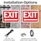 Signmission Exit Sign, Plastic, 14 in W, 10 in H, Exit with Left Arrow OS-2PACK-MISC-P-1014-L-19487 - alternate 2